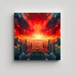 GENERICO - Pinturas De Decoración Con Temática De Fuego Y 50x50 Cm