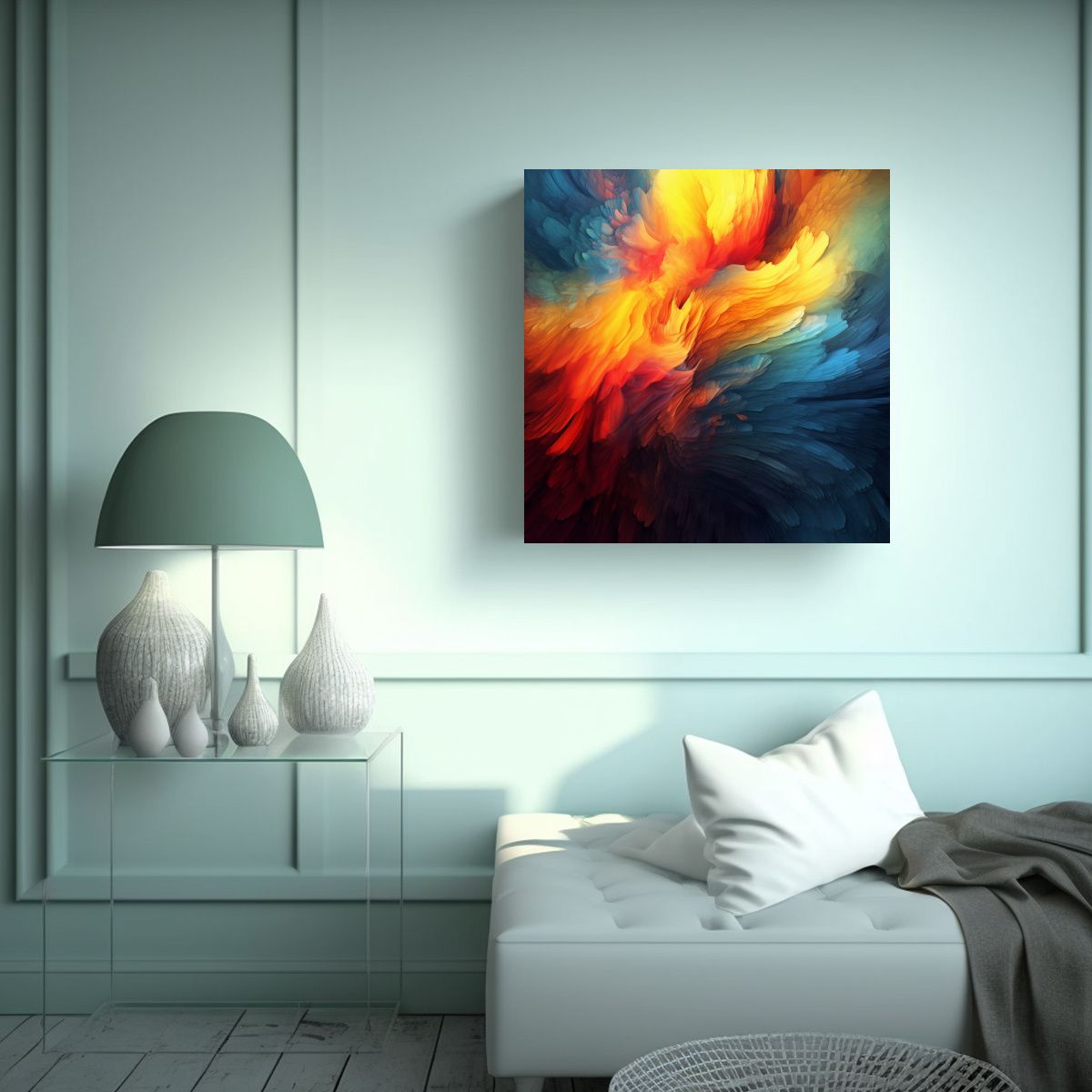 GENERICO - Arte Abstracto En Bastidor De Madera 1440x1080 80x80 Cm