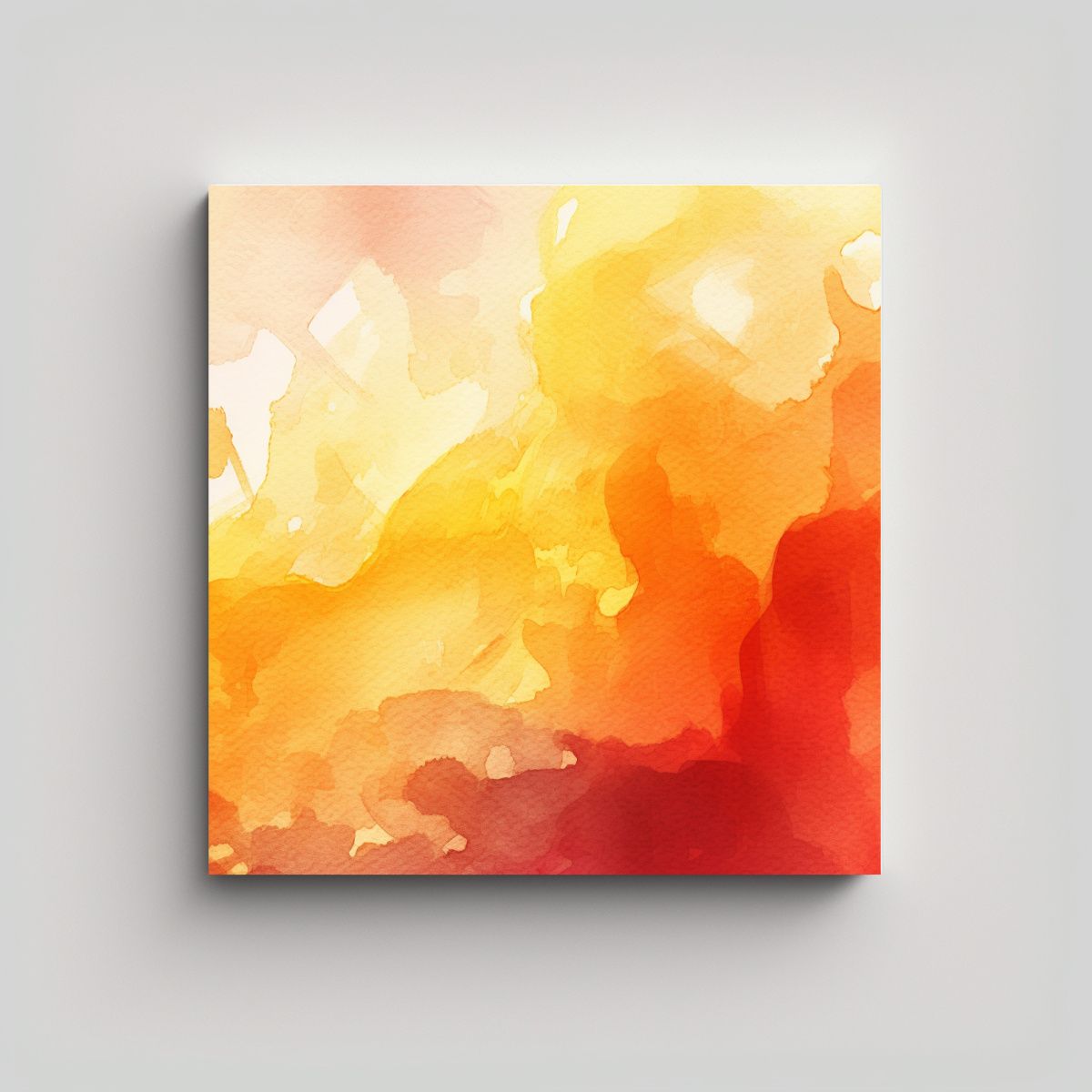 GENERICO - Pintura Abstracta En Bastidor De Tela En Colores 50x50 Cm