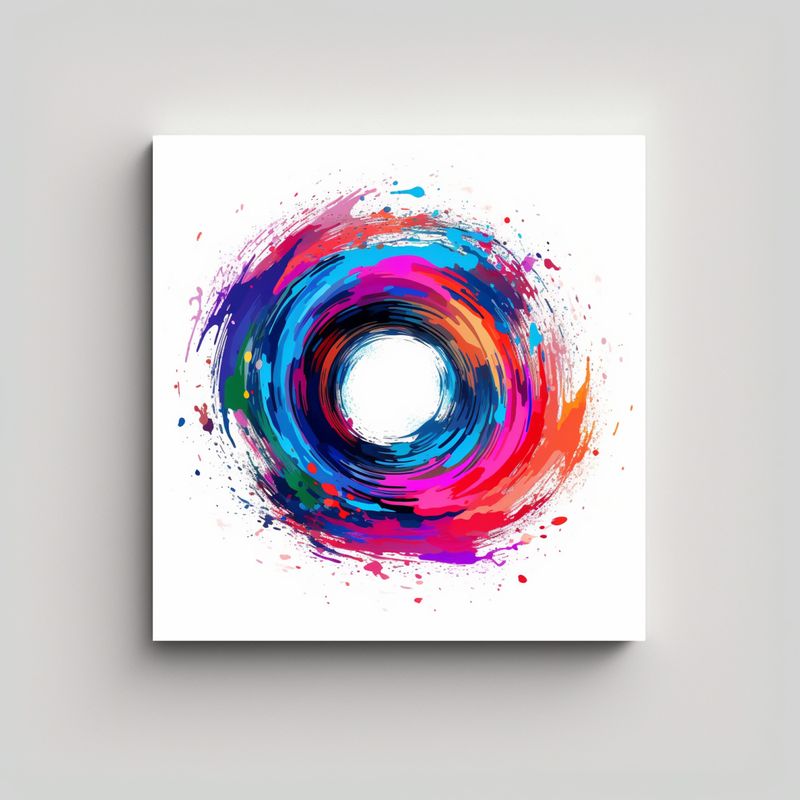 GENERICO - Lienzo De Tela Sublimada Con Textura De Remolino 70x70 Cm