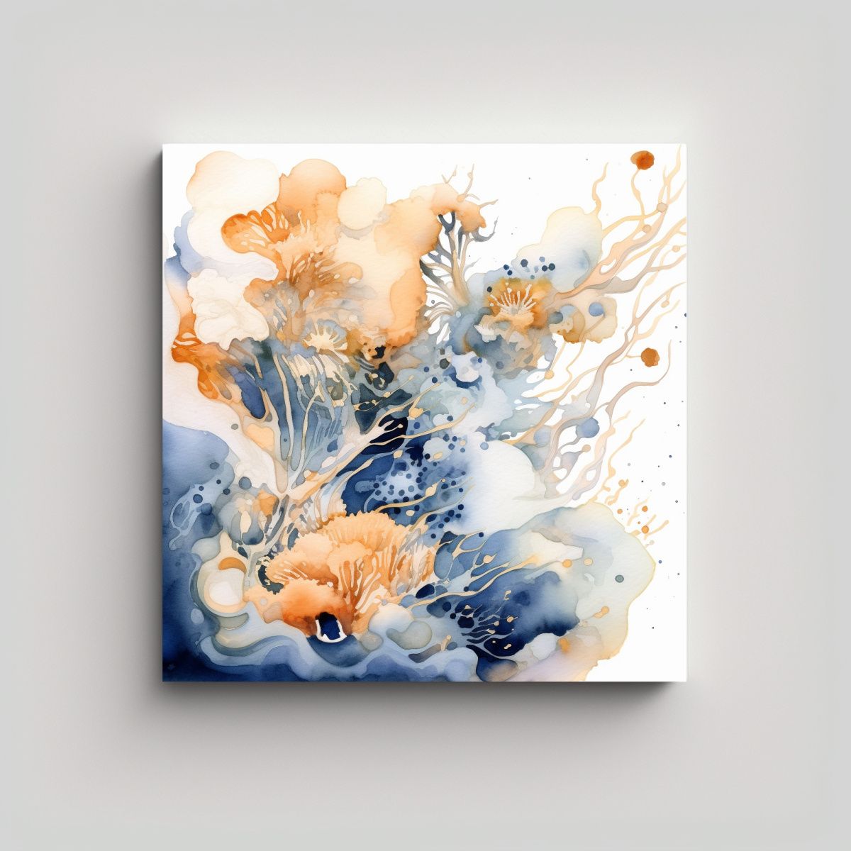 GENERICO - Arte Vintage Mar Y Océano En Acuarela, Estilo 70x70 Cm