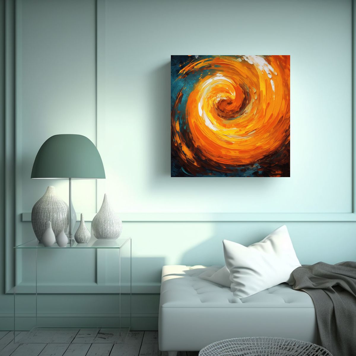 GENERICO - Cuadro Abstracto Arte Tema Colores Vibrantes 50x50 Cm