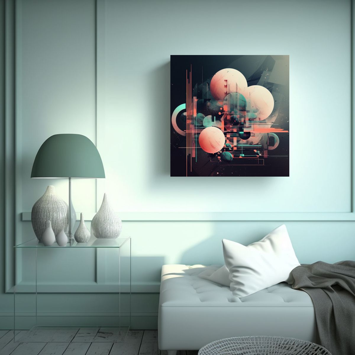 GENERICO - Cuadro Impreso Inspiración I Sueños Digitales 90x90 Cm