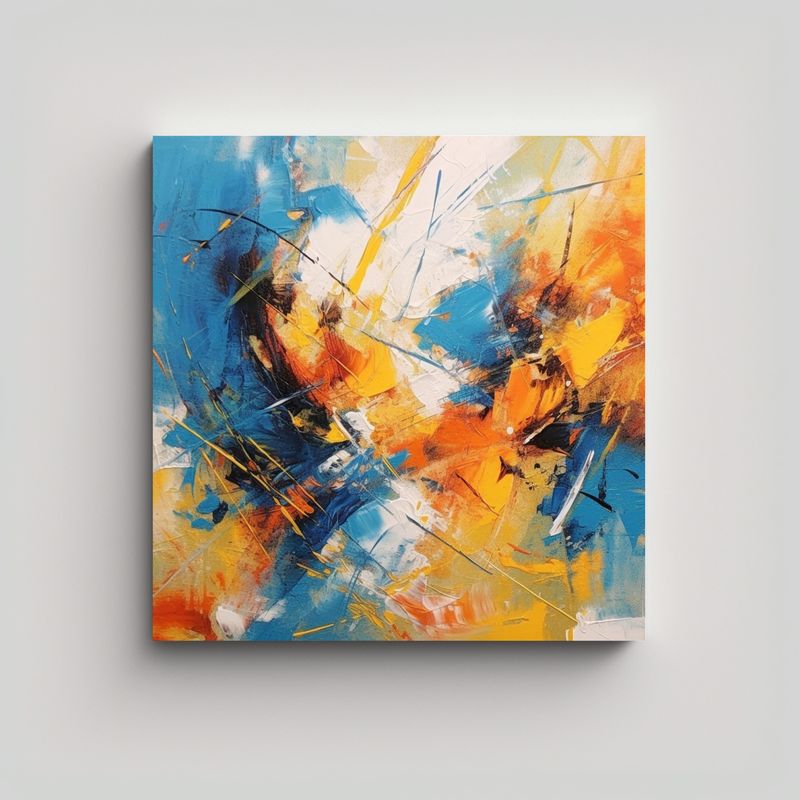 GENERICO - Pintura Abstracta En Estilo Pop Art TheyThem 50x50 Cm