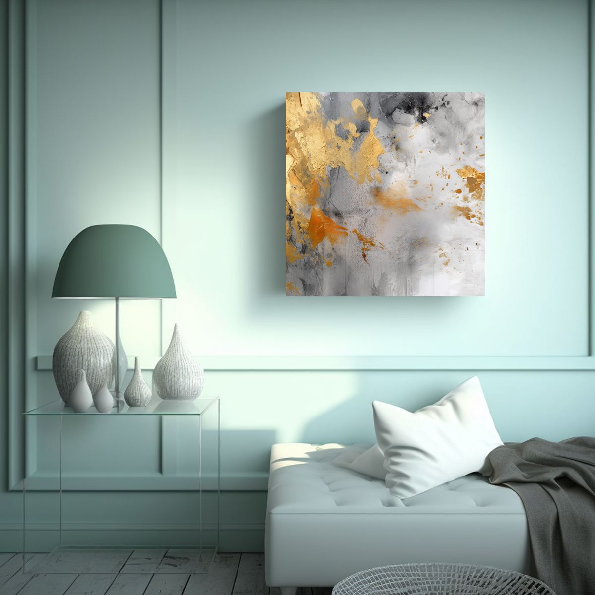 GENERICO - Pintura Abstracta Atmosférica Visual De Imagen 90x90 Cm