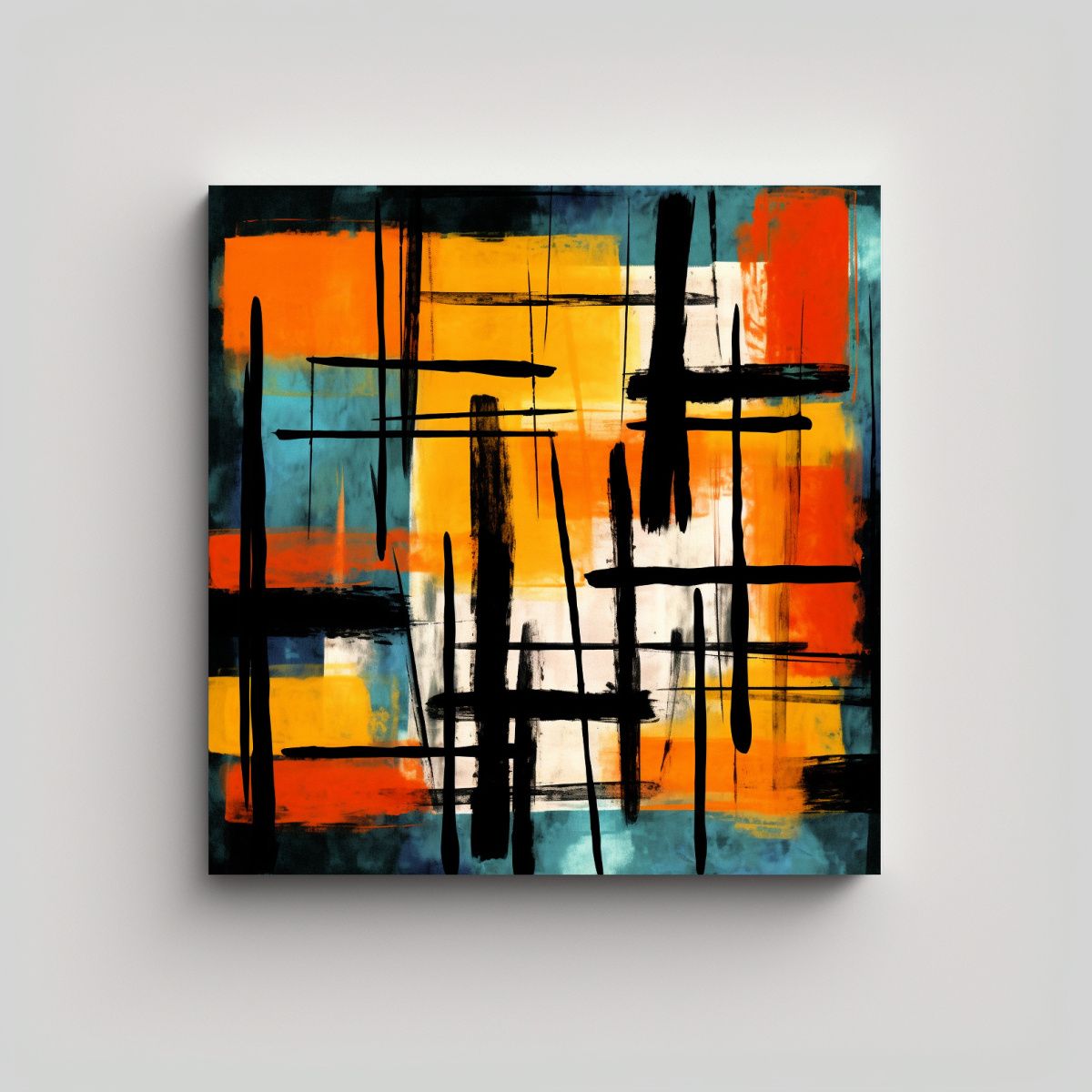 GENERICO - Cuadros Decorativos Arte Impreso Estrellados 90x90 Cm