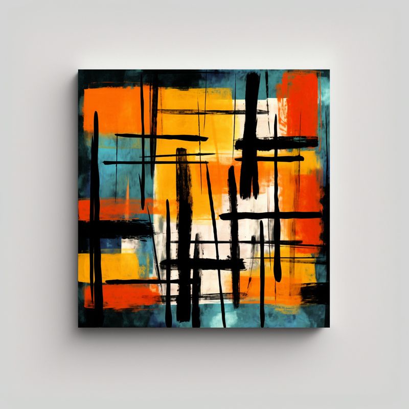 GENERICO - Cuadros Decorativos Arte Impreso Estrellados 80x80 Cm