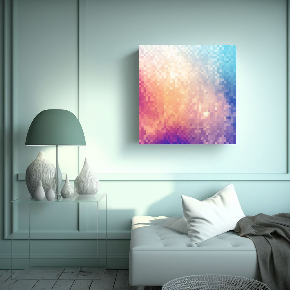 GENERICO - Composición Fotografía Salón Fondo Píxel 80x80 Cm