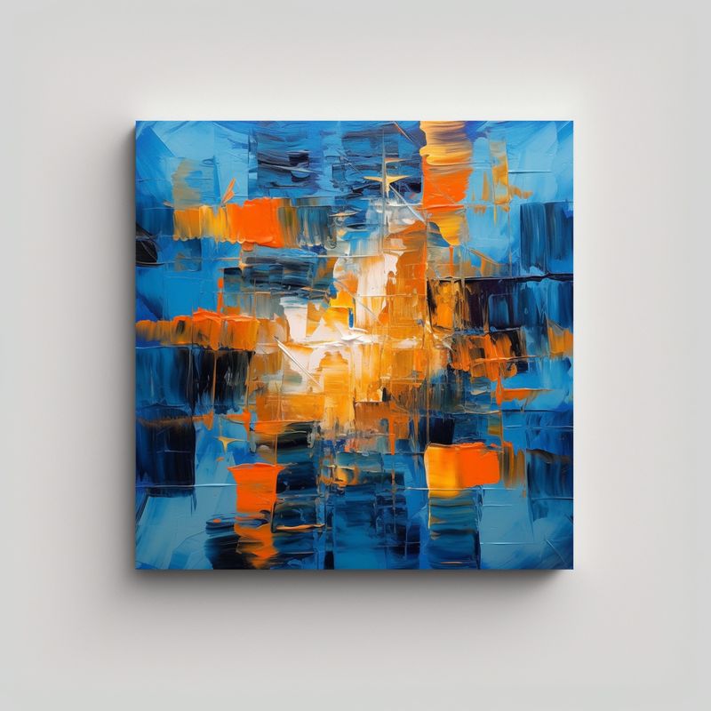 GENERICO - Abstract Modern Dining Room Art Expressing 70x70 Cm
