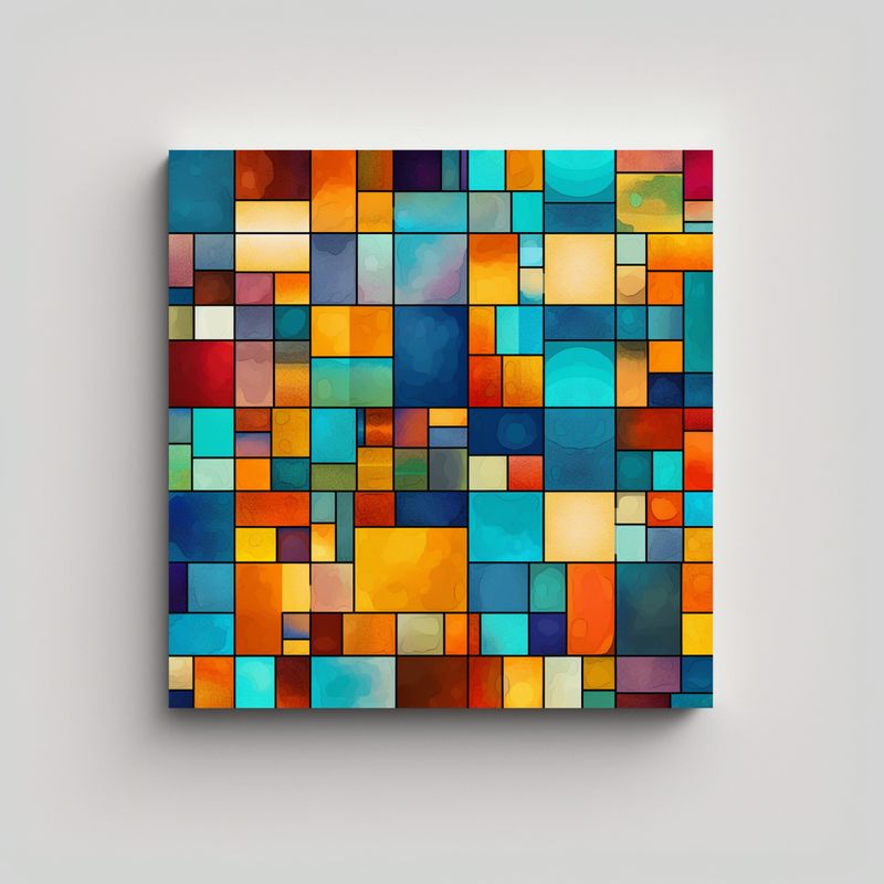 GENERICO - Composición De Colores Vibrantes En Un Fondo De 50x50 Cm