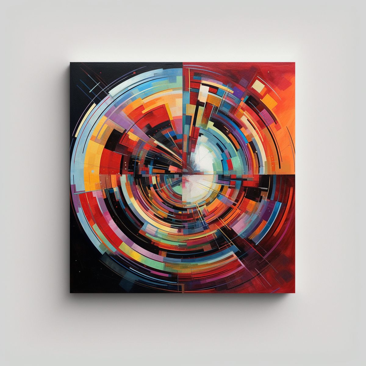 GENERICO - Pinturas Decorativas Vintage En Un Círculo 70x70 Cm