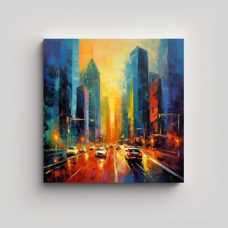 GENERICO - Pinturas Decorativas Arte Finas Lineas Clasico: 80x80 Cm