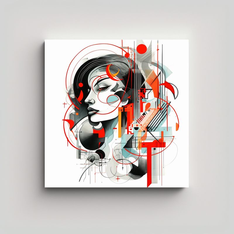 GENERICO - Lienzo De Tela Impreso Para Oficina: 90x90 Cm