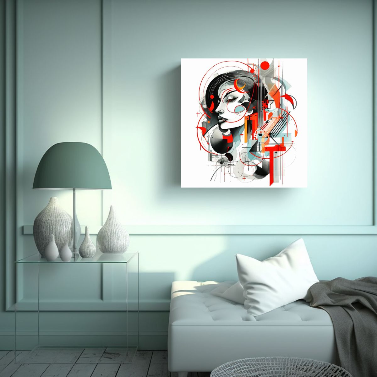 GENERICO - Lienzo De Tela Impreso Para Oficina: 90x90 Cm