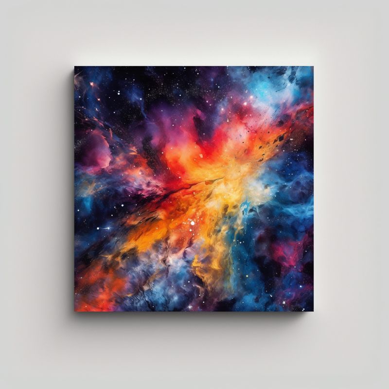 GENERICO - Cuadro Diseño Elegancia Estilo Abstracto Galaxia 70x70 Cm