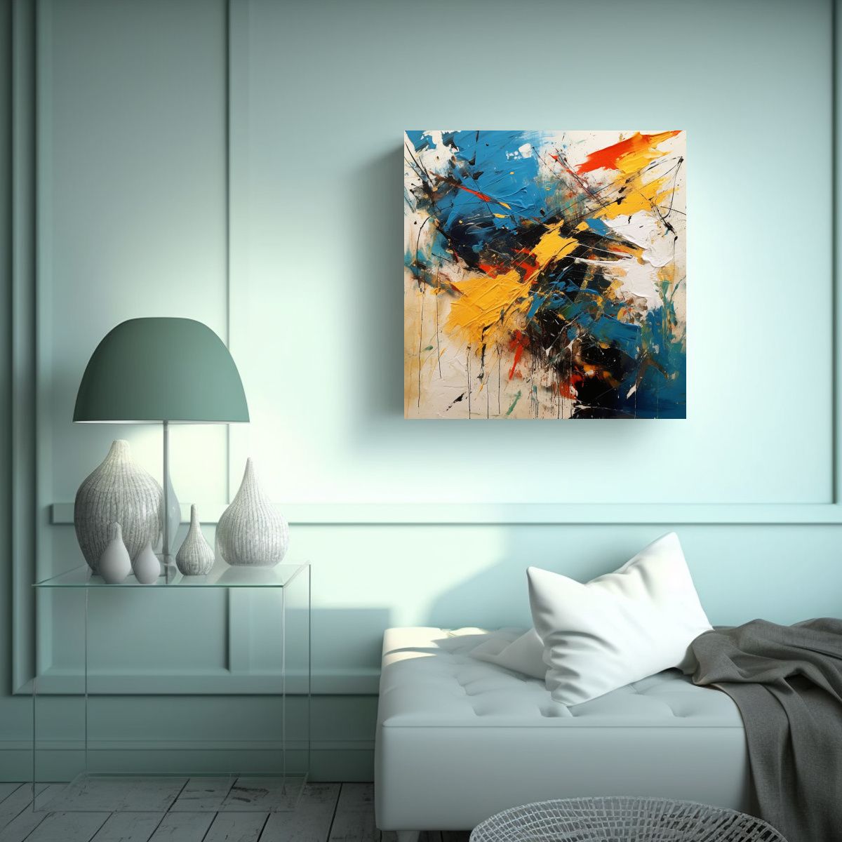 GENERICO - Pintura Acuarela Profundidad Dejal Por Xiaoyang 60x60 Cm