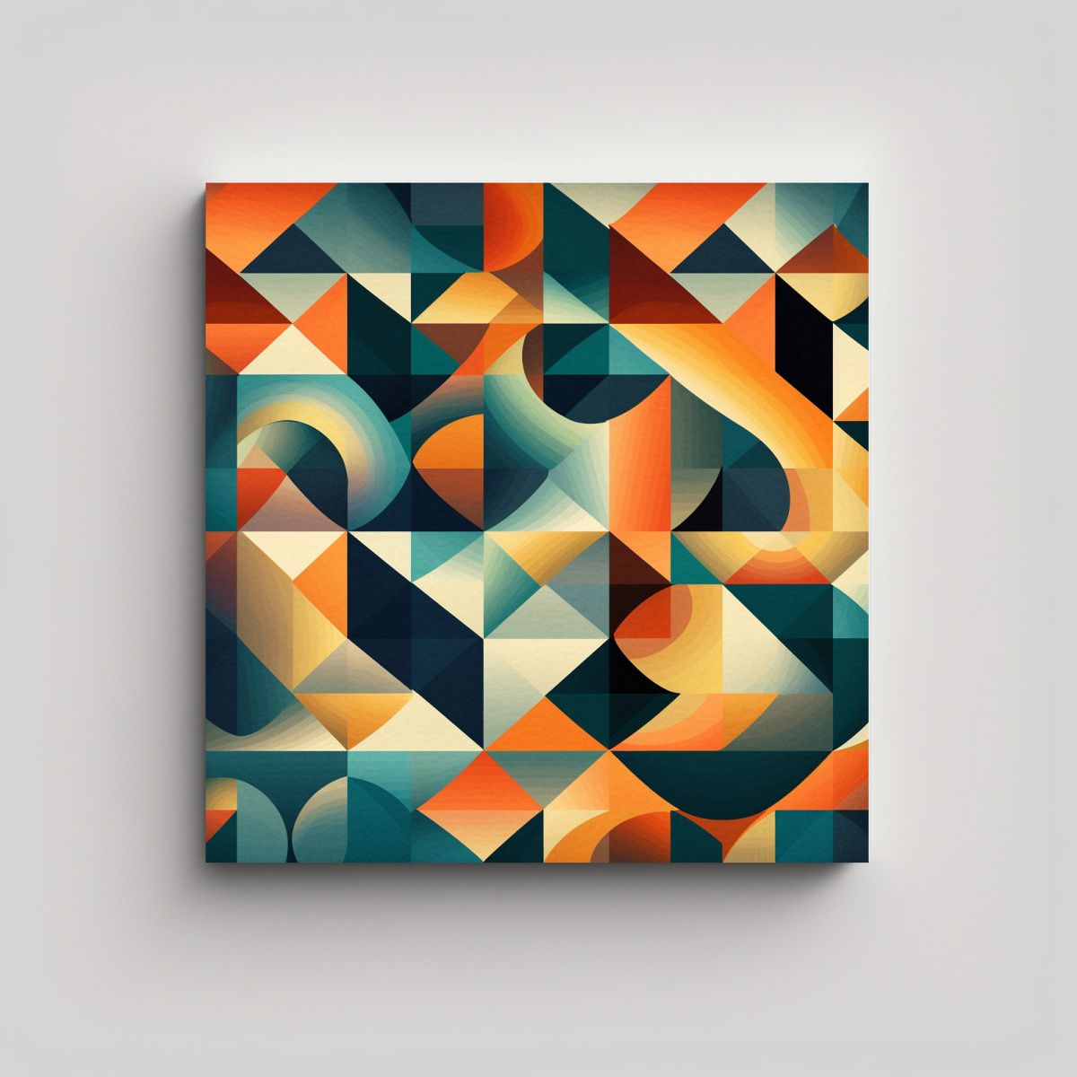 GENERICO - Cuadro Moderno Abstracto Con Patrones 80x80 Cm