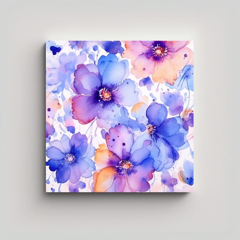 GENERICO - Arte Floral Acuarela Hermoso Fondo Decorativo 70x70 Cm