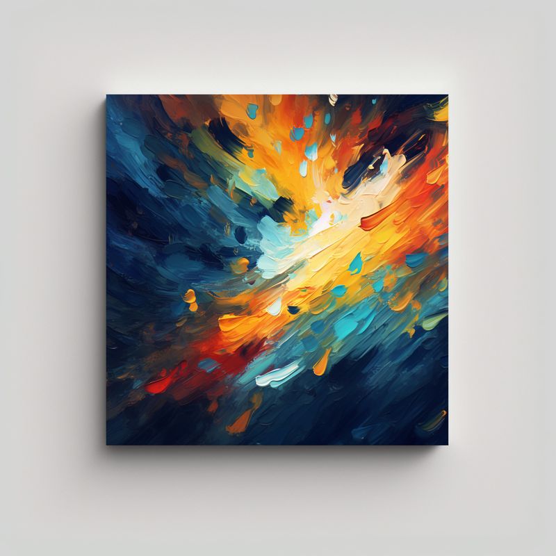 GENERICO - Fondo De Pantalla HD 8k De Pintura Abstracta De 90x90 Cm