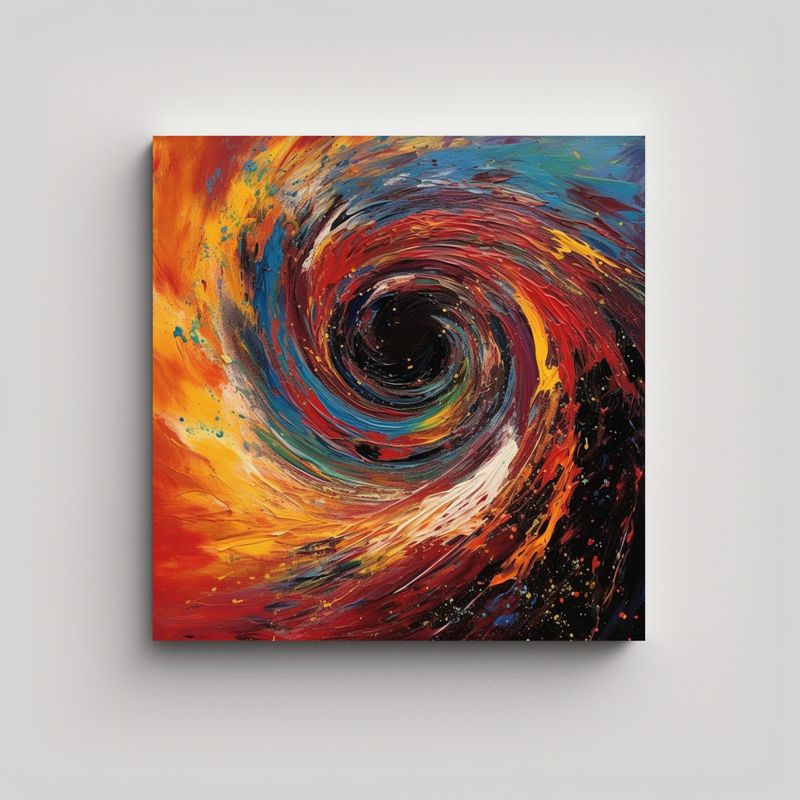 GENERICO - Cuadro Moderno Perspectiva Una Obra Maestra 50x50 Cm