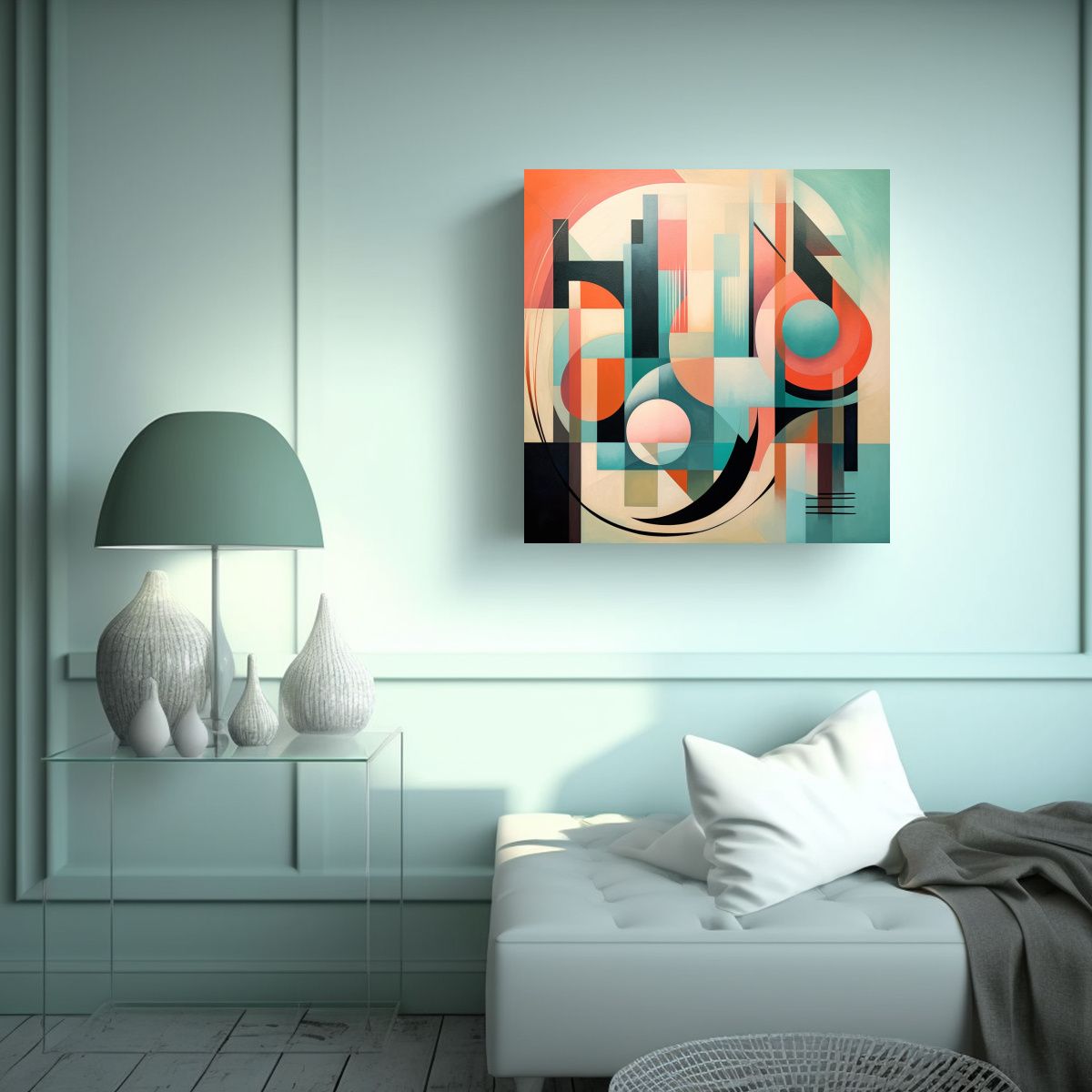 GENERICO - Pinturas Decorativas Abstractas A Todo Color, 90x90 Cm