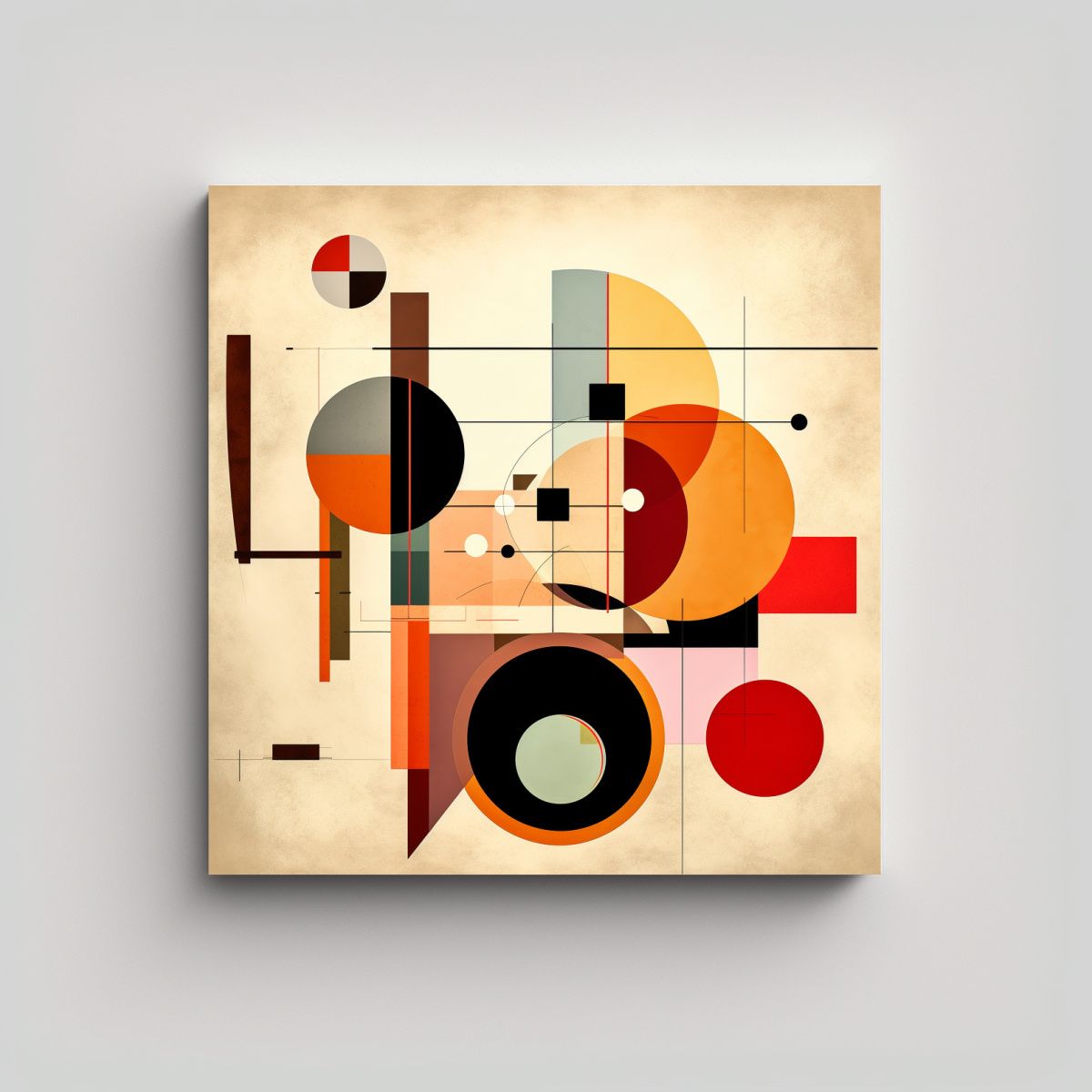 GENERICO - Cuadro Moderno Único De Suprematismo: 50x50 Cm