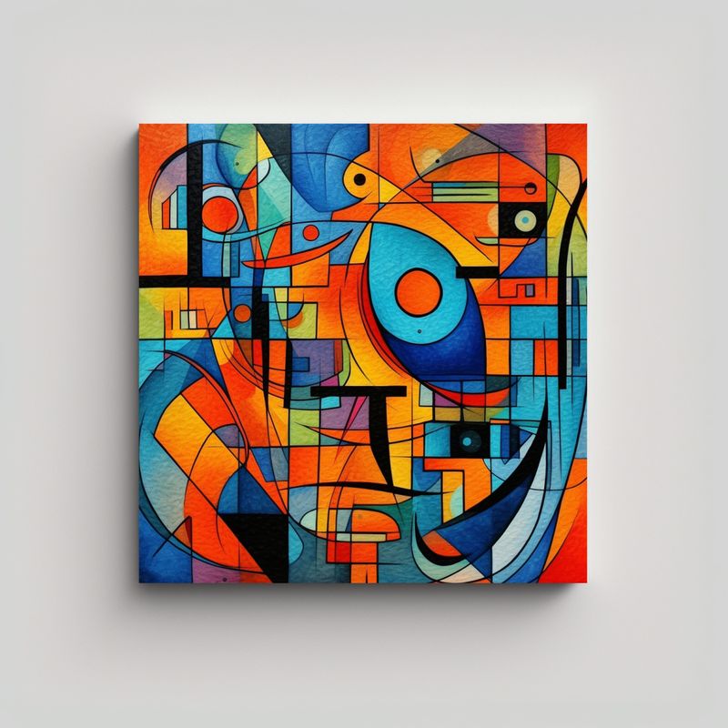 GENERICO - Lienzo De Tela Colores Abstracto Resistente 23v4 50x50 Cm
