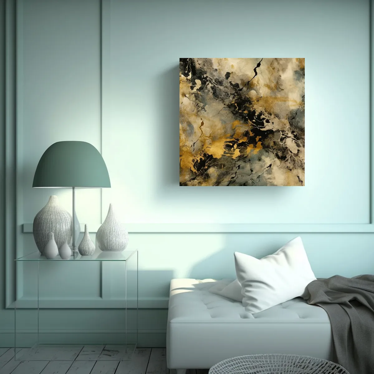 GENERICO - Pintura Decorativa Canva Forma Ambiente Con 50x50 Cm