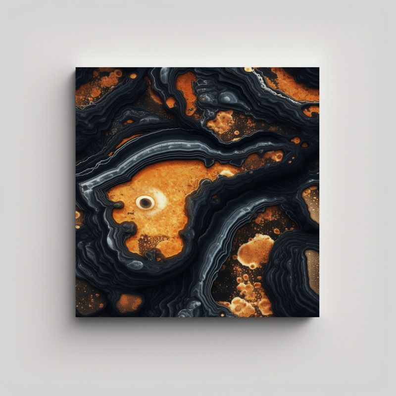 GENERICO - Pintura De Pared Textura Obsidiana Fotorealista 50x50 Cm