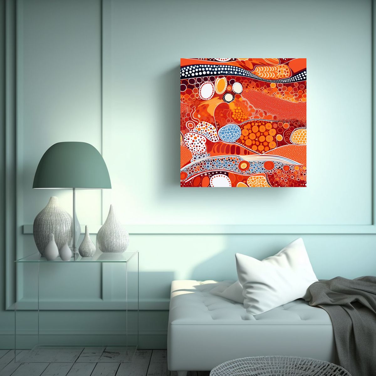 GENERICO - Paisaje Desierto Australiano Estilo D Decor Arte 80x80 Cm