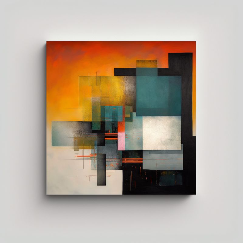GENERICO - Pinturas Decorativas Abstractas De Temática 70x70 Cm