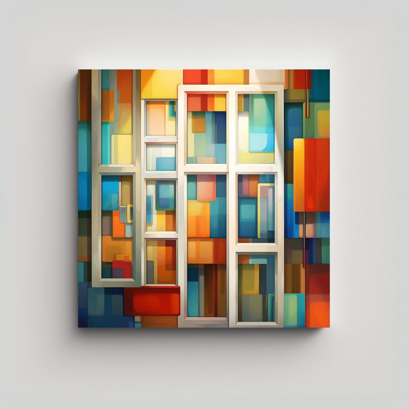 GENERICO - Pinturas Abstractas Para Decorar Ventanas 70x70 Cm