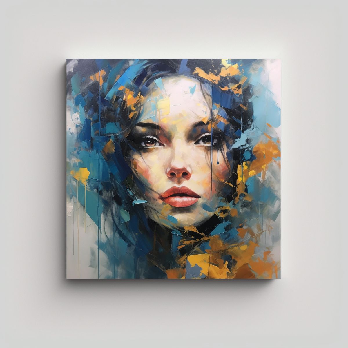 GENERICO - Cuadro Estilo Galeria: Poder De Una Hermosa Dama 70x70 Cm