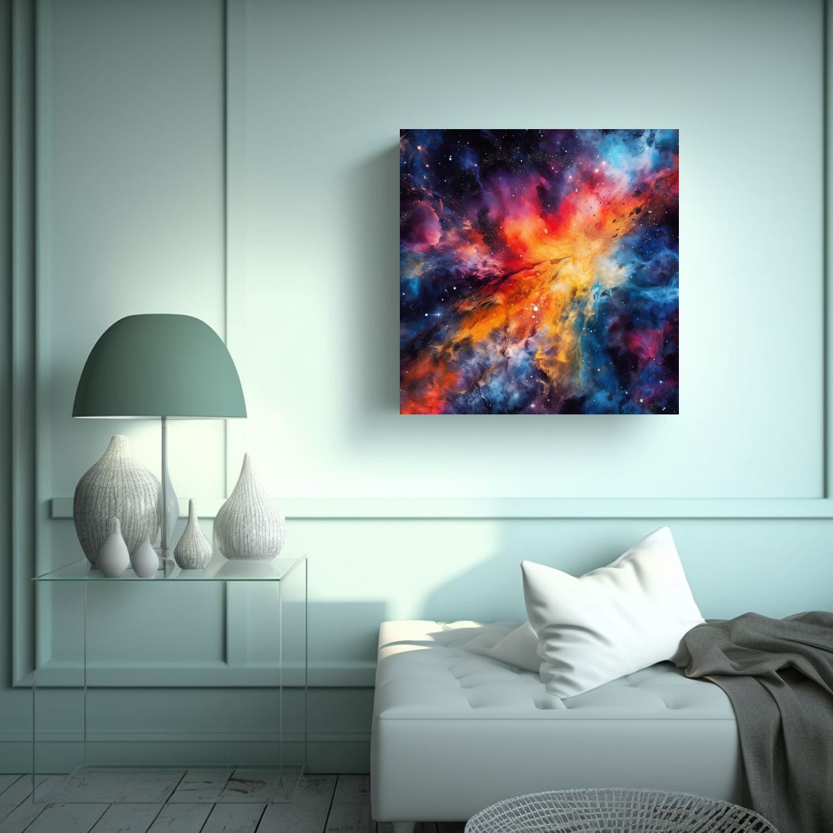 GENERICO - Cuadro Diseño Elegancia Estilo Abstracto Galaxia 80x80 Cm