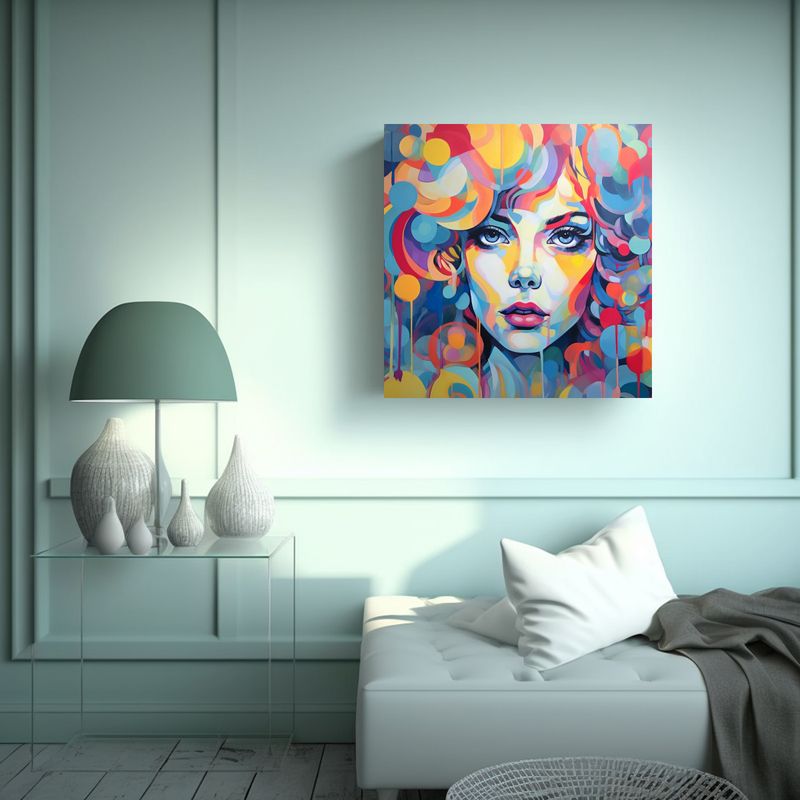 GENERICO - Lienzo De Tela Colorido Para Decoración, Pintura 90x90 Cm