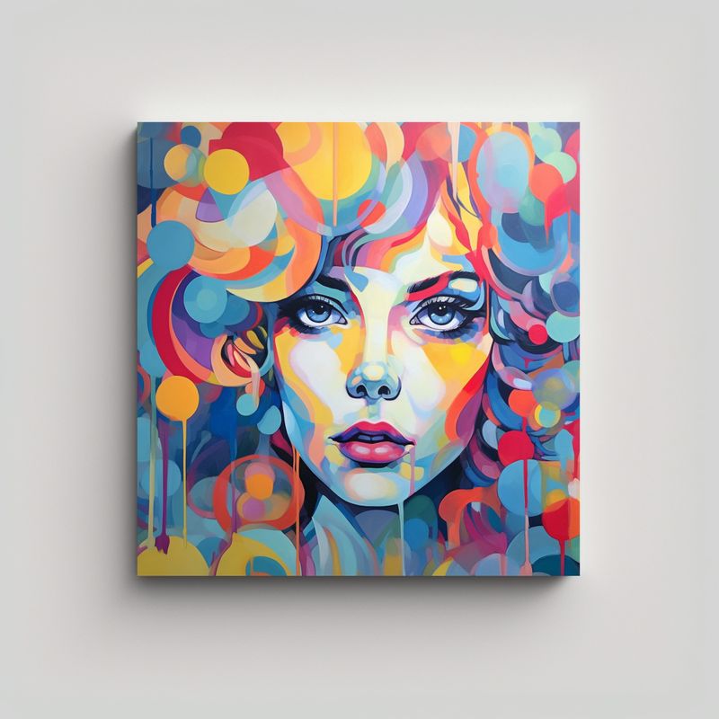 GENERICO - Lienzo De Tela Colorido Para Decoración, Pintura 60x60 Cm
