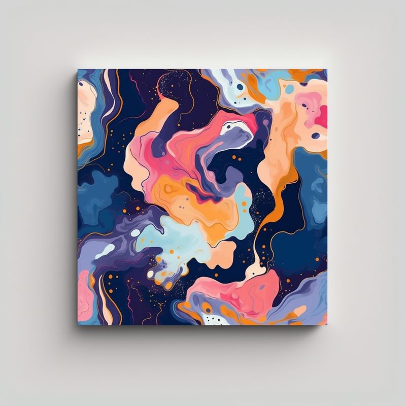 GENERICO - Pintura Inspiradora De Lienzo Killa Patrón 90x90 Cm