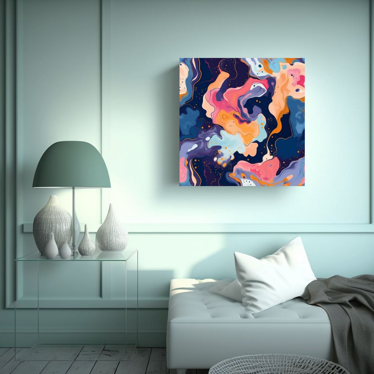 GENERICO - Pintura Inspiradora De Lienzo Killa Patrón 50x50 Cm