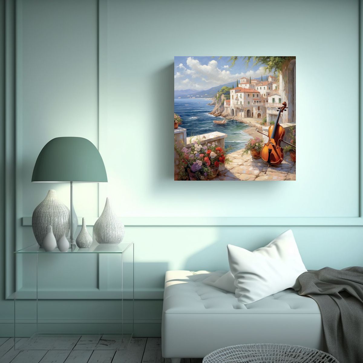 GENERICO - Cuadro Decorativo Composición Moderna Calidez 90x90 Cm