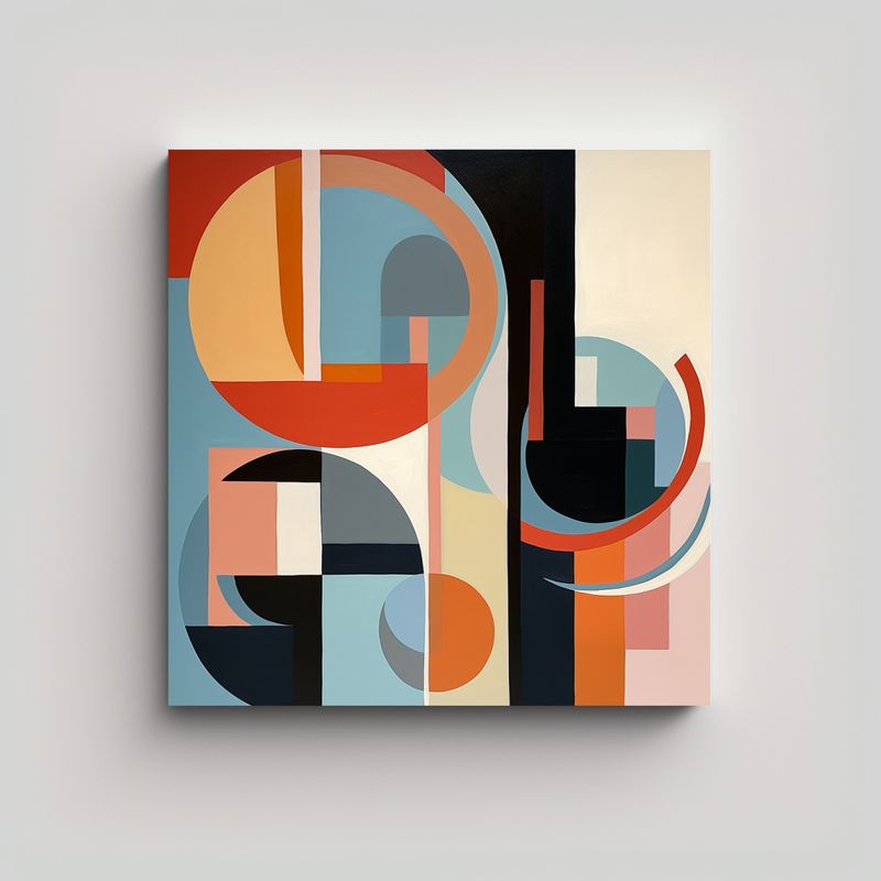 GENERICO - Pintura Abstracta Simétrica Moderna Para 60x60 Cm