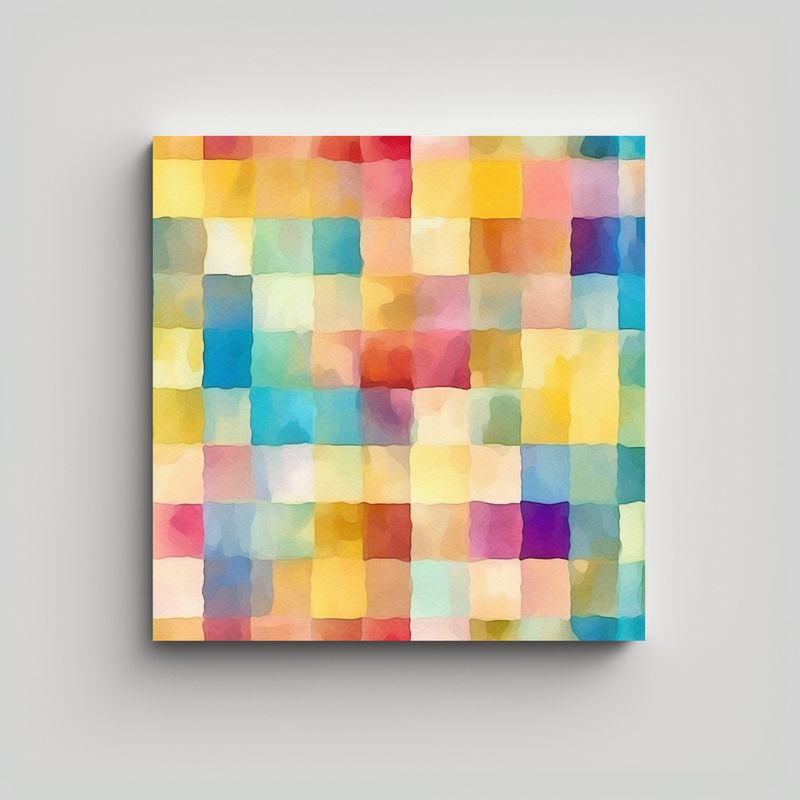 GENERICO - Cuadro Abstracto De Tela Con Forma De Escena 60x60 Cm