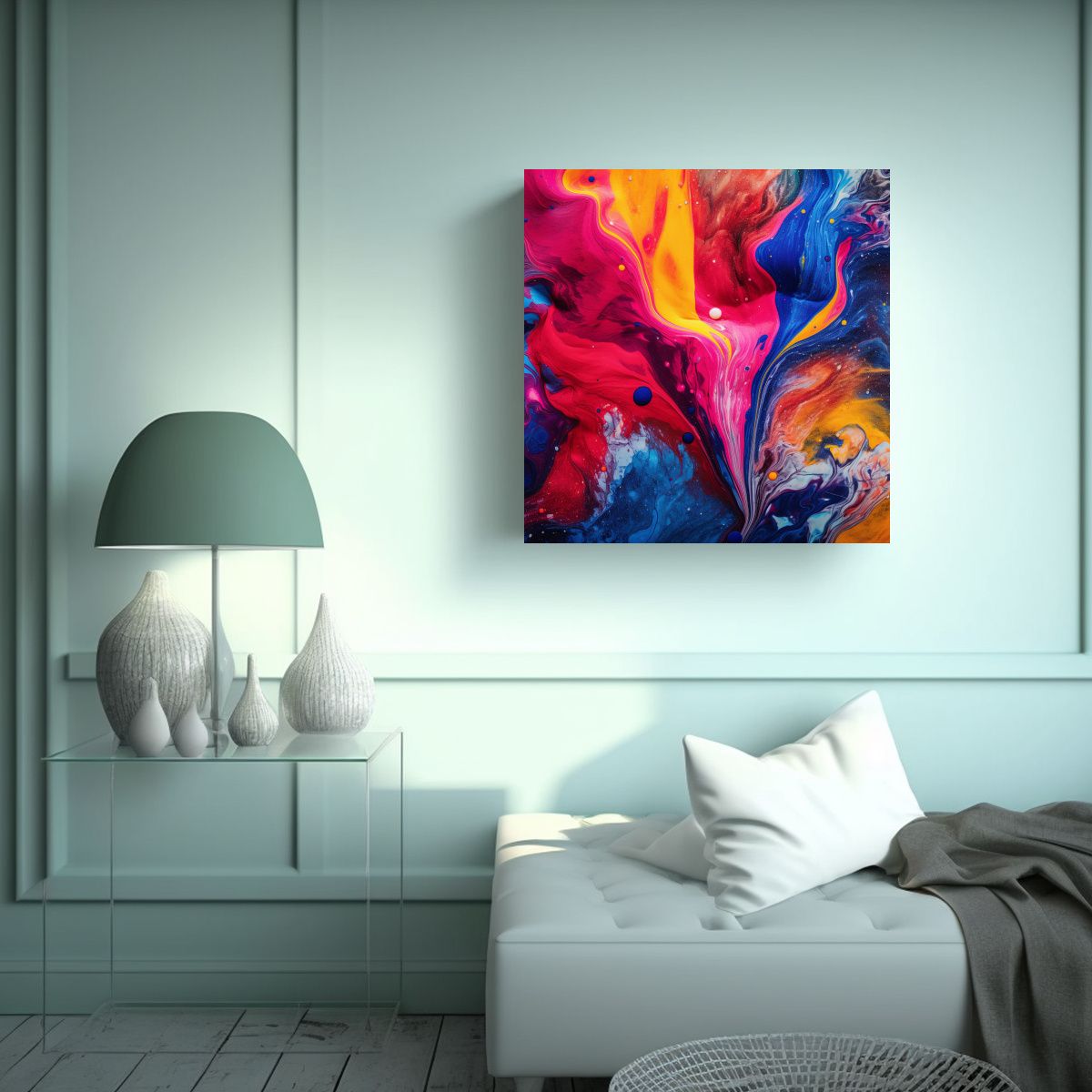 GENERICO - Cuadro Fotografía Abstracta Superficie 90x90 Cm