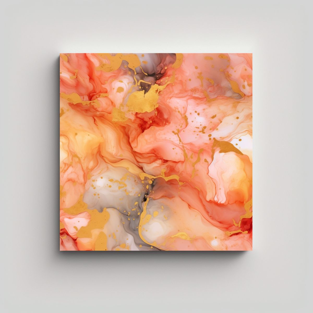 GENERICO - Tela Bastidor Dibujo Simple Con Mezcla De Tinta 90x90 Cm