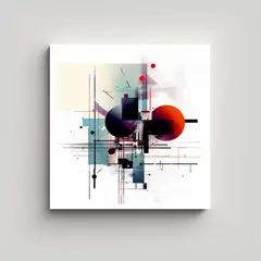 GENERICO - 1 Cuadro Conceptual Escenario Diseño Abstracto 70x70 Cm