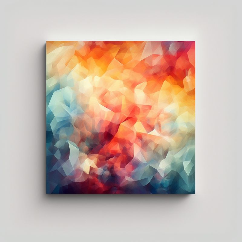 GENERICO - Pintura Decorativa Abstracta Con Cuadro Adorable 90x90 Cm