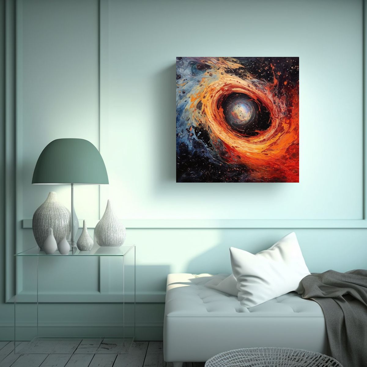 GENERICO - Cuadro Decorativo Arte Expresión Alegría Con 70x70 Cm