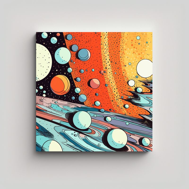 GENERICO - Pintura Decorativa Estilo Jack Kirby En Lienzo 70x70 Cm