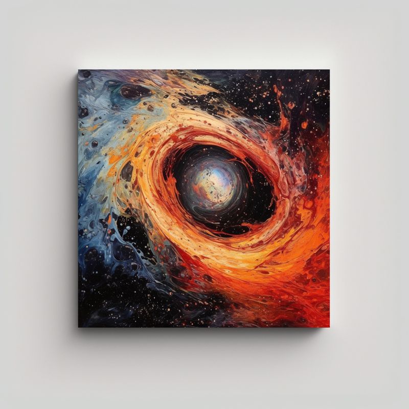 GENERICO - Cuadro Decorativo Arte Expresión Alegría Con 50x50 Cm