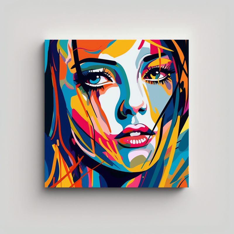 GENERICO - Cuadro Digital De Arte Expresionista Para La 90x90 Cm