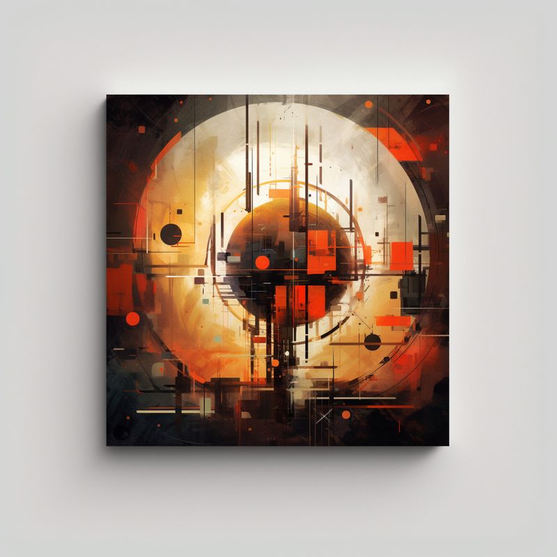 GENERICO - Pintura Decorativa Clásica De Arte Abstracto De 70x70 Cm